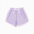 thumbnail image 4 of kpoplk Toddler Girl Clothes Summer Outfit Set Ruffle Sleeve Top and Shorts Soft Stretchy 2 Piece 12M-4T(Purple,5-6 Y), 4 of 6