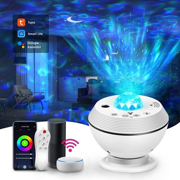 Mistaha Led Alexa Proyector Estrellas, Luz Nocturna Infantil con Smart App, Control de Voz y