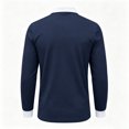thumbnail image 5 of CCRFTGI Mens Long Sleeve Polo Shirts Collared Shirts Casual Business Polo Classic Golf T Shirts Blue 3XL, 5 of 5