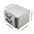thumbnail image 2 of PreAsion Commercial Double-decker Pizza Electric Oven Meat Electric Oven Bread Toaster 220V 3KW, 2 of 12