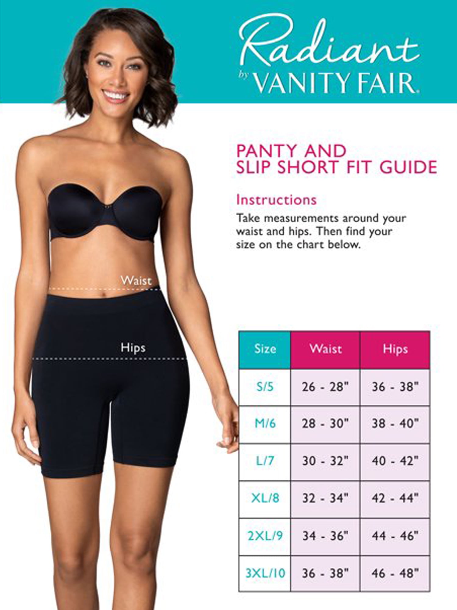 Vanity Fair Radiant Collection Women's Invisible Edge Smoothing Slip Short
