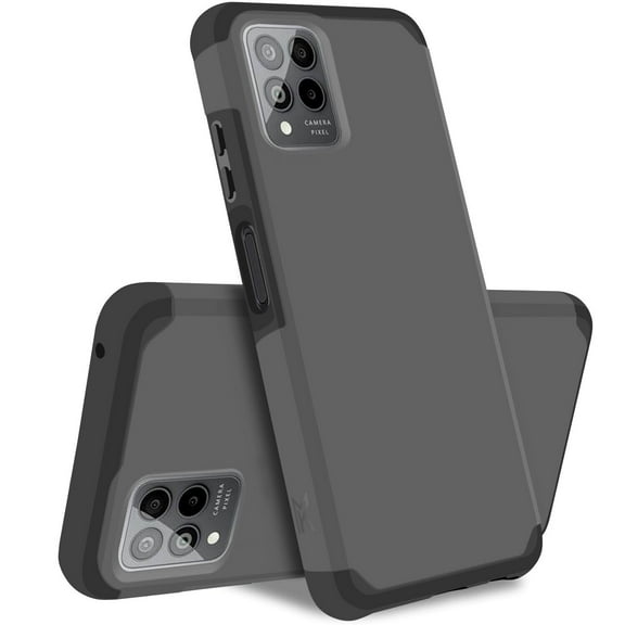 For T-Mobile REVVL 6X PRO 5G 2023 Slim Shockproof Hybrid Cover Phone Case - Gray