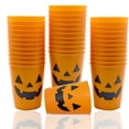 thumbnail image 5 of KOYPTL Halloween Party Disposable Cups Plastic 12oz Ghost Skeleton Drinking Cups Pumpkin Blood Halloween Decoration for Cold Beverage Birthday Horror Theme Goth Party Favors, 5 of 5