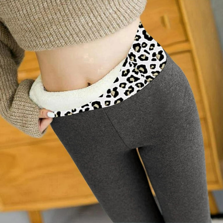 Women's Fleece Lined Legging High Waisted Winter Thermal Pants Warm Sherpa  Tights Thick Yoga Leggings Lounge Trousers