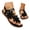 01-Black, variant on Women's Flower Flat Sandals with Ankle Strap Open Toe Summer Comfortable Wedding Bride Beach Sandals 01-Beige 9