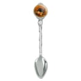 thumbnail image 1 of Thanksgiving Black Cat Hiding In Cornucopia with Pumpkins Novelty Collectible Demitasse Tea Coffee Spoon, 1 of 3