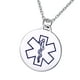 thumbnail image 2 of Collar Zulema Cruz Grabado Colgante Joyas para Hombres Mujeres Azul Acero Inoxidable, 2 of 7