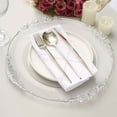 thumbnail image 3 of Efavormart 6 Pack Clear Silver 13" Round Baroque Charger Plates Leaf Embossed Rim for Tabletop Decor Catering Event Decoration, 3 of 6