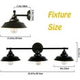 thumbnail image 4 of Vintage Wall Sconce, Rustic Metal Wall Light, 3 Light, E26 Bulb Retro Reading Wall Lamp for Bedroom/Living Room/Hallway/Bathroom,A, 4 of 4