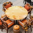 thumbnail image 4 of Autumn Orange Maple Leaf Thanksgiving Fitted Round Tablecloths Table Covers 55"-60",Waterproof Table Cloth for Kitchen Holiday Party Tables Decor, 4 of 9