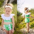 thumbnail image 5 of uublik Swimsuit Toddler Girl Two-piece Swimsuit with Ruffled Split Leaf Pattern Green, Sizes 9M-3T, 5 of 5