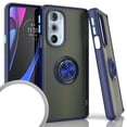 thumbnail image 1 of Kaleidio Case For Motorola Edge+ Plus (2022) [Frost Hybrid] Lightweight Slim Fit [Magnetic Ring Stand] Skin Cover [Smoke/Blue], 1 of 2