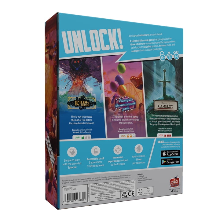 UNLOCK! Enchanted Adventures Family Cooperative Card Game for Ages 10+, from Asmodee