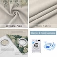thumbnail image 2 of Spring Eucalyptus Blackout Curtains for Bedroom, Summer Botanical Leaves Beige Watercolor Thermal Insulated Kitchen Drapes with Grommets, Light Blocking Window Treatment, 2 Panels 52" x 96", 2 of 7