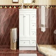 thumbnail image 5 of Barara King Storage Cabinet, Bathroom Vanity,36" Bathroom Vanity Cabinet with Ceramic Sink, 4 Soft-close Drawers and 2 Soft-close Doors, White, 5 of 13