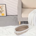 thumbnail image 4 of REGALWOVEN 1 Pack Woven Storage Basket, Solid Shelf Storage Bin with Tassel for Key Tray Bowl for Entryway Desk, Catchall Home Decor Light Brown 13.4*6.3*4.7in, 4 of 5