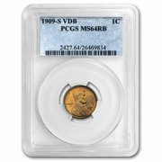 1909-S VDB Lincoln Cent MS-64 PCGS (Red/Brown)