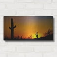 thumbnail image 3 of Luxe Metal Art 'Desert Sunset' by Jonathan Ross, Metal Wall Art, 24"x12", 3 of 10