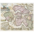 thumbnail image 2 of Vintage Maps 17x15 White Modern Wood Framed Museum Art Print Titled - Map of Zeeland, 2 of 4