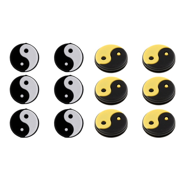 Amortiguador de Silicona Yin Yang para Raqueta de Tenis 12 Piezas Sunnimix