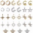thumbnail image 1 of Colgantes de estrella con forma de corazón y lágrima de diamantes de imitación, dijes de aleación con forma de mariposa y luna, dijes colgantes de corazón de San Valentín para hacer collares y joyas., 1 of 9