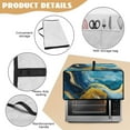 thumbnail image 6 of Renewold Toaster Oven Cover Stain-Resistant Air Fryer Smart Oven Protector with Storage Pockets Easy Clean Kitchen Appliance Accessories, 18.5 x 14.5 x 9 Inches, Marble Blue Yellow, 6 of 7