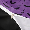 thumbnail image 4 of Homewish Halloween Bat Duvet Cover Queen,Crescent Pattern Queen Bedding,Lavender Purple Black,Black Reversible,3 Pieces,1 Duvet Cover and 2 Pillowcases, 4 of 6