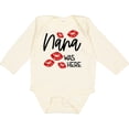 thumbnail image 3 of Inktastic Nana Was Here Red Kisses Boys or Girls Long Sleeve Baby Bodysuit, 3 of 5