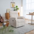thumbnail image 3 of Power Swivel Rocker Recliner Chair, Oversized Recliner Chairs for Adults, Corduroy Overstuffed Reclining Chair with USB and Type-C Ports for Living Room, White, 3 of 9