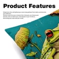 thumbnail image 2 of Frog Pillow Covers Inserts, Decorative Pillows, Throw Pillows with Unique Patterns for Home Décor - Set of 2 in 16x16, 18x18, or 20x20 inches, 2 of 6
