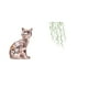thumbnail image 1 of Estatua De Gato, Escultura De Animal, Arte Artesanal, Adorno Con Enredaderas Colgantes, Pegatina De Pared, Hojas De Plantas Verdes, Elegante Mural Decorativo Para Chimenea Y Dormitorio., 1 of 8