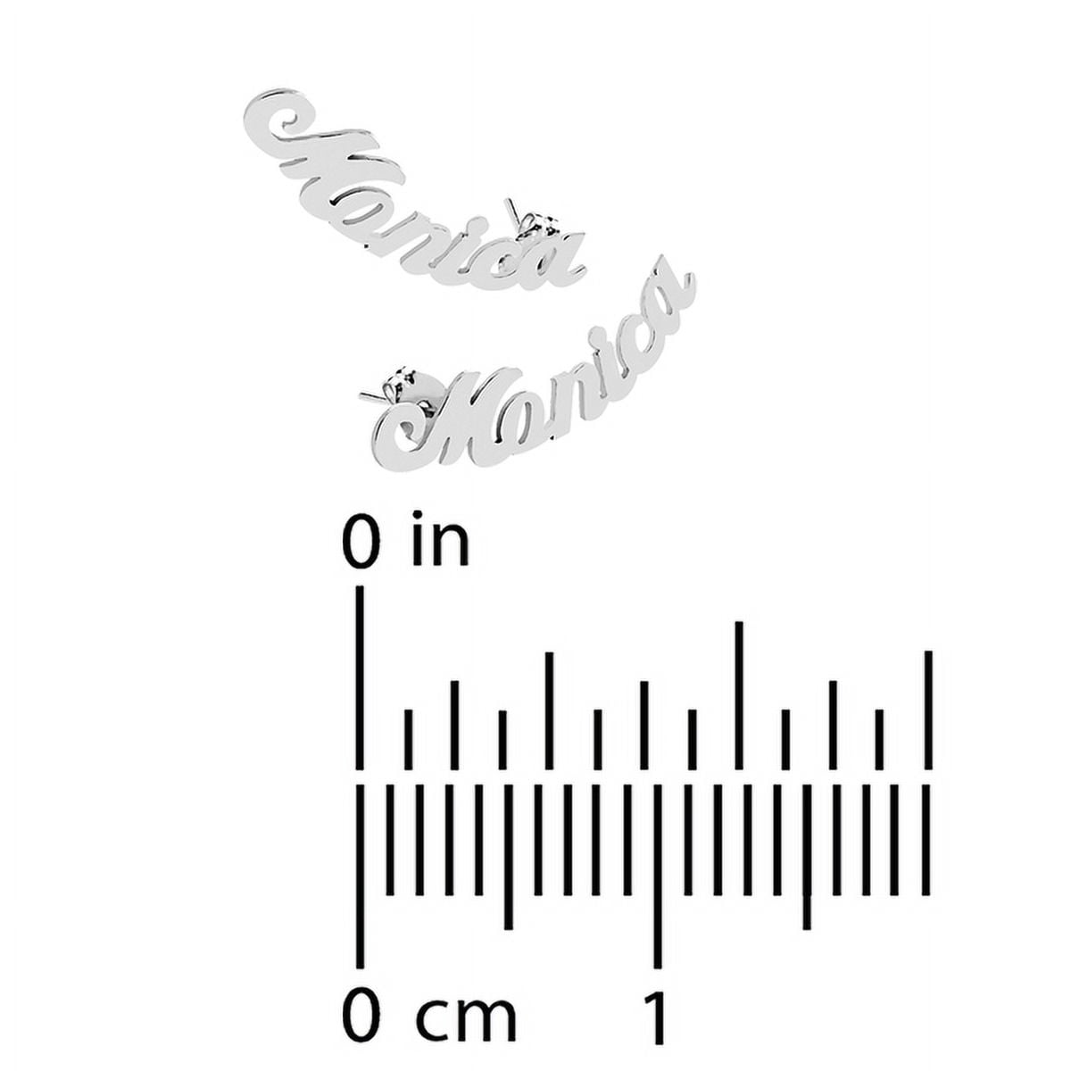 Personalized Script Curved Name Earrings