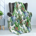 thumbnail image 4 of Cactus Soft Flannel Fleece Throw Blanket, Different Cactus Types in Watercolors Style Display Spring Field Foliage Artwork, Cozy Plush for Indoor and Outdoor Use, 60" x 80", Multicolor, by Ambesonne, 4 of 5