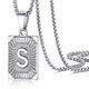thumbnail image 1 of Collar PROSTEEL colgante inicial Acero inoxidable letra S Personalizado regalo, 1 of 8