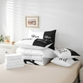 thumbnail image 5 of Homewish Mr and Mrs Bedding Comforter Set 7pcs, Black White Couples Print King Bedding Sets, Romantic Valentines Day Bed Sheets, Lightweight Room Decor, 5 of 7
