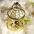 thumbnail image 2 of Paquete de 2 farolillos colgantes para jaula de pájaros, portavelas decorativo de té de Metal Vintage, jaula para pájaros para boda, fiesta, hogar, dorado Vhermosa Velas y Candelabros, 2 of 9