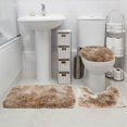 thumbnail image 3 of Conjunto de Alfombras de Baño de Chenilla de 3 Piezas con Respaldo Antideslizante y Cont, 3 of 6