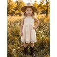 thumbnail image 2 of 2Bunnies Girls' 12M-10yr Paisley All-Over Lace Sleeveless Flower Girl Dress Knee, 2 of 7