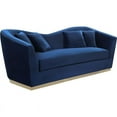 thumbnail image 2 of Meridian Furniture Arabella Velvet Upholstered Sofa in Navy, 2 of 9