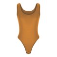 thumbnail image 5 of FRSASU One-Piece Women Round-Neck Sleeveless Solid Shapewear Bodysuit Jumpsuits Khaki XL(XL), 5 of 6