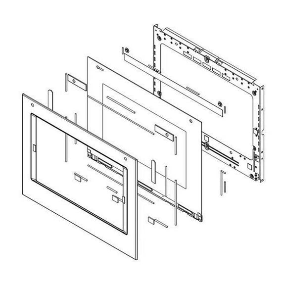 WHIRLPOOL W11600222 GLASS DOOR (GENUINE OEM PART)