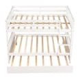 thumbnail image 5 of ARCTICSCORPION Pine Full over Full Bunk Bed with Trundle and Ladder White, 5 of 7