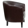 thumbnail image 2 of Scranton & Co Brown Leather Barrel Shaped Guest Chair, 2 of 3