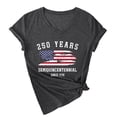 thumbnail image 4 of Conairie 250 Anniversary USA Shirt for Womens American Falg Graphic V Neck Patriotic 1776-2026 July 4th T-Shirts Casual Short Sleeve Basic Work Tee Vacation Clothes WH3 L, 4 of 4