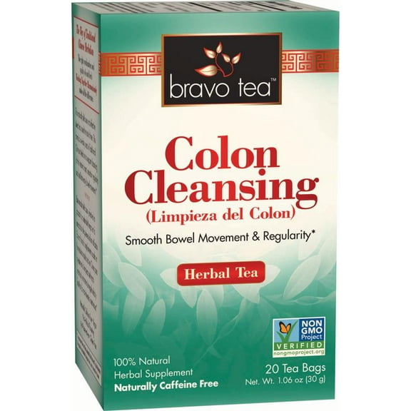 Bravo Tea Colon Cleansing Herbal Tea Caffeine Free - 20 Tea Bags