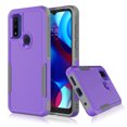 thumbnail image 4 of eBizWare Case for Motorola Moto G Pure, Moto G Power 2022 Rugged Phone Case, Military Grade 2 in1 Hybrid Heavy-Duty Rubber Shockproof Protective Slim TPU Cover (Purple), 4 of 6
