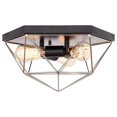 thumbnail image 2 of Woodbridge Lighting Lanning 3-Light Metal Flush-Mount in Nickel/Black, 2 of 4