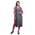 thumbnail image 1 of Bimba Kurti Droit Imprimé Décontracté Manches 3/4 Robe Longue Kurta pour Femmes, 1 of 6