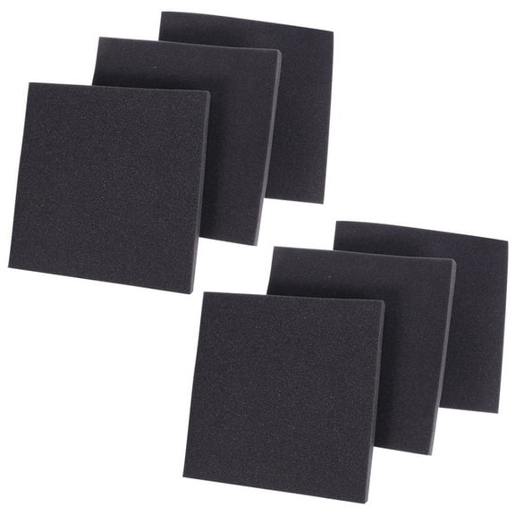 FENGGUIQU 6Pcs Thick Egg Crate Foam Cushion Black Foam Padding for Packaging Fragile Items