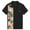 black+brid salmon, variant on Vintage Retro Panels Hipster Bowling Shirts For Men